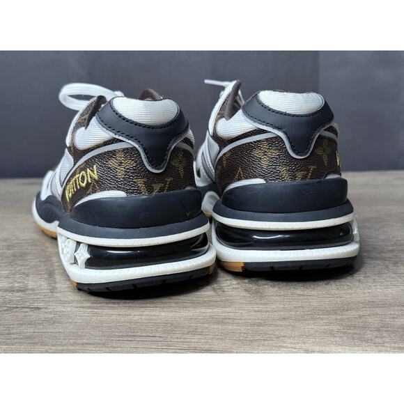 Louis Vuitton White and Brown Men's Sneakers - Picture 12 of 16